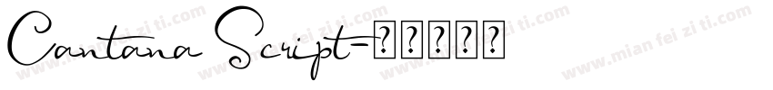 Cantana Script字体转换